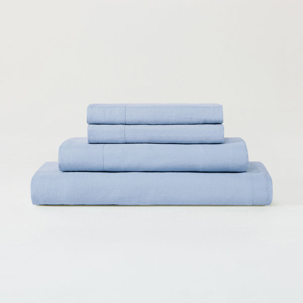 Naturally Yours 100% European Flax Linen Sheet Set - King, 4 Piece, Breathable & Soft