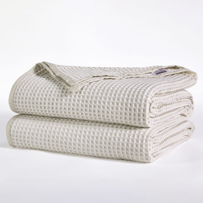 Organic Cotton Airy Waffle Hand Towel 2-Pack - Fog Grey
