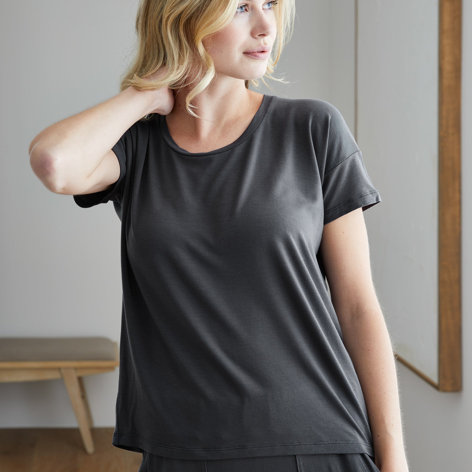 トップス soor ploom Gym Class Tee, Eucalyptus 2 SoftStretch Cooling Women's Eucalyptus Short Sleeve Tee