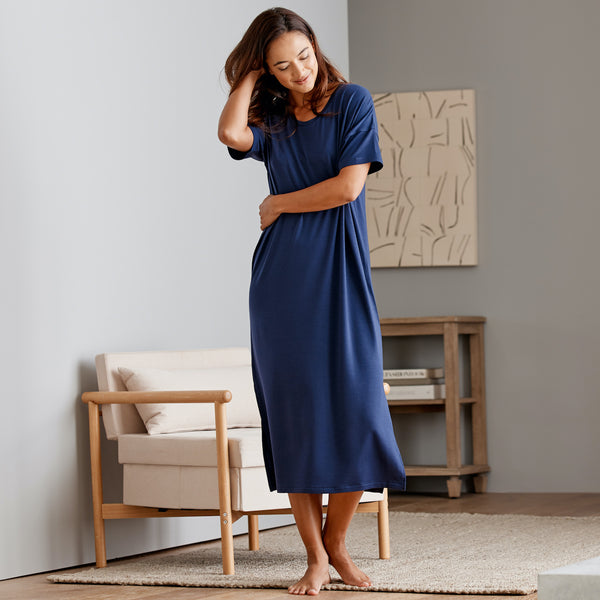 Petra Womens Tencel™ Modal Personalised Pyjama Lounge Set Black With Blush  Piping
