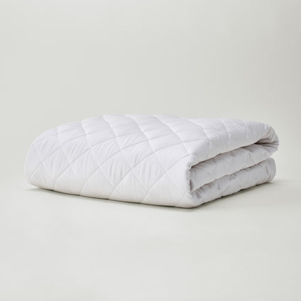 Solid Round Cotton Bed Mattress Protector - Online Furniture Store
