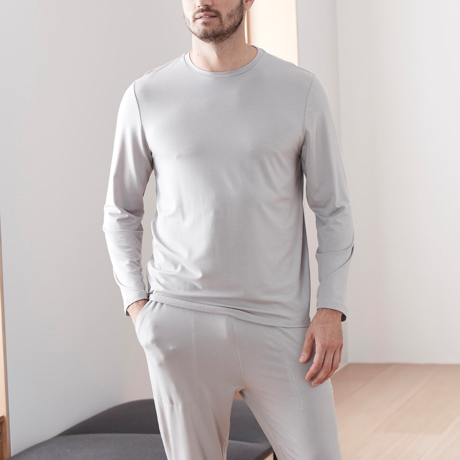 Men s Long Sleeve Pajama Shirt Best Lounge Shirt Sijo