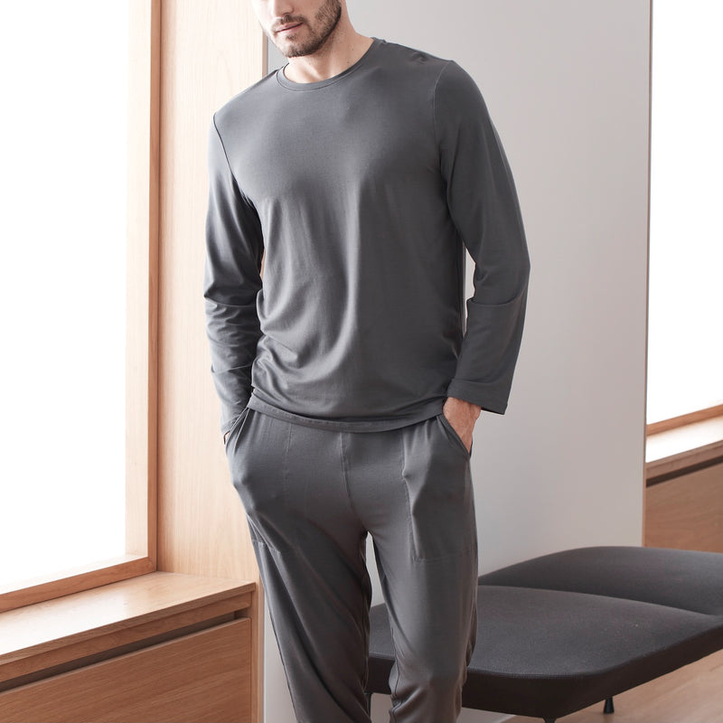 Long Sleeve Sleepshirt For Men ADR Men's Sleep Shirt, Soft Plush