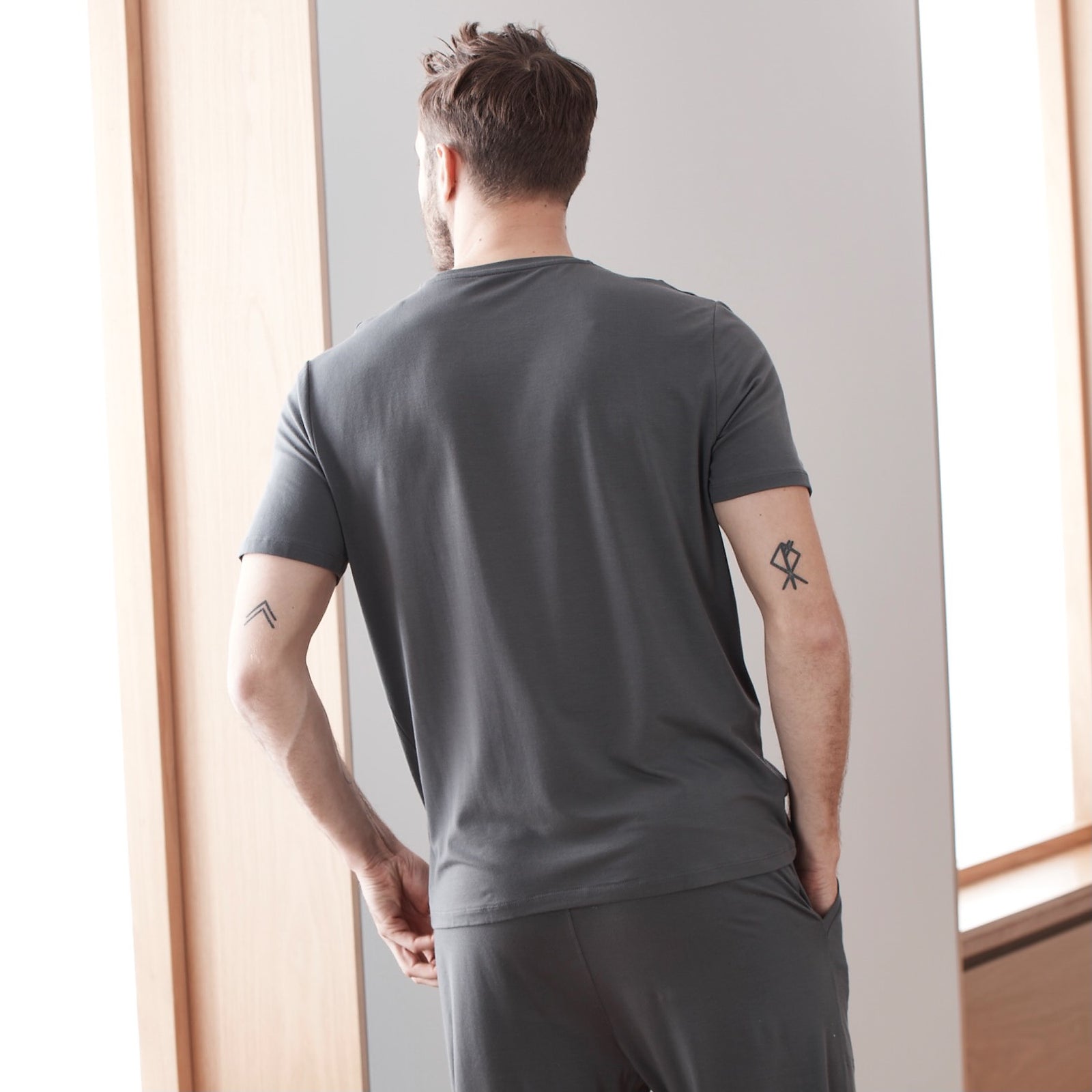 sus-sousシュスsleeping shirts s/s（natural） sus-sous sleeping shirts / C/L PLAIN WEAVE (NATURAL) / sus