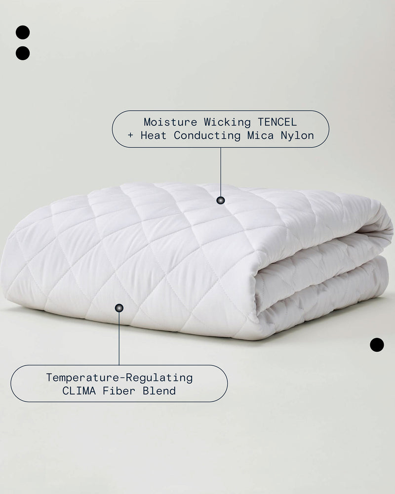 Mattress Cover In Quilted Cotton And Tencel