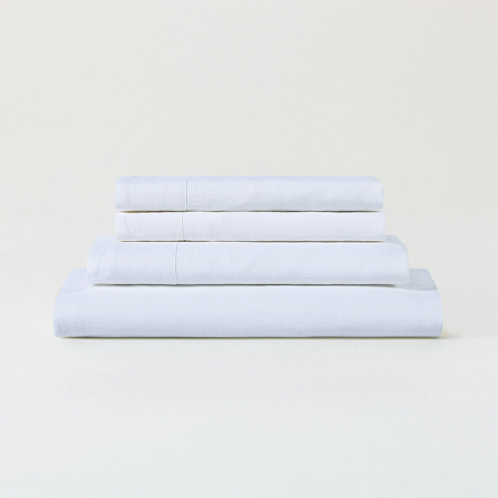 Linen Sheets: 100% Organic French Flax Linen Fitted Sheet Set – Sijo